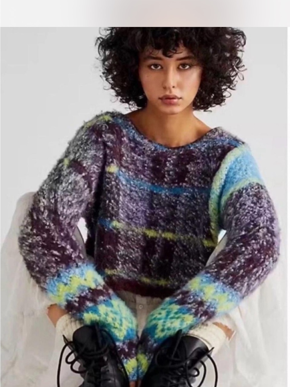 Free People Emerson Cropped Pullover Sweater